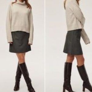 Babaton Suede A Line Skirt